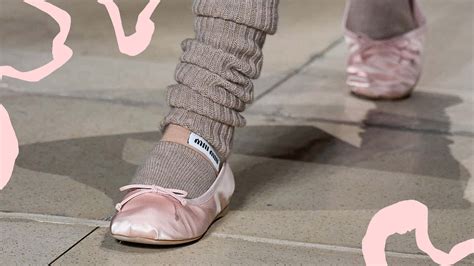 miu miu running shoes|Miu Miu ballet flats.